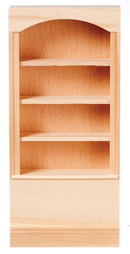 Dollhouse Miniature Bookcase, 1 Section 4 Shelves